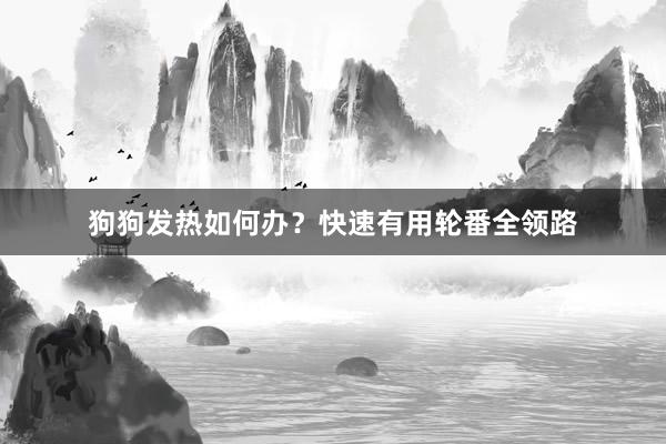 狗狗发热如何办？快速有用轮番全领路